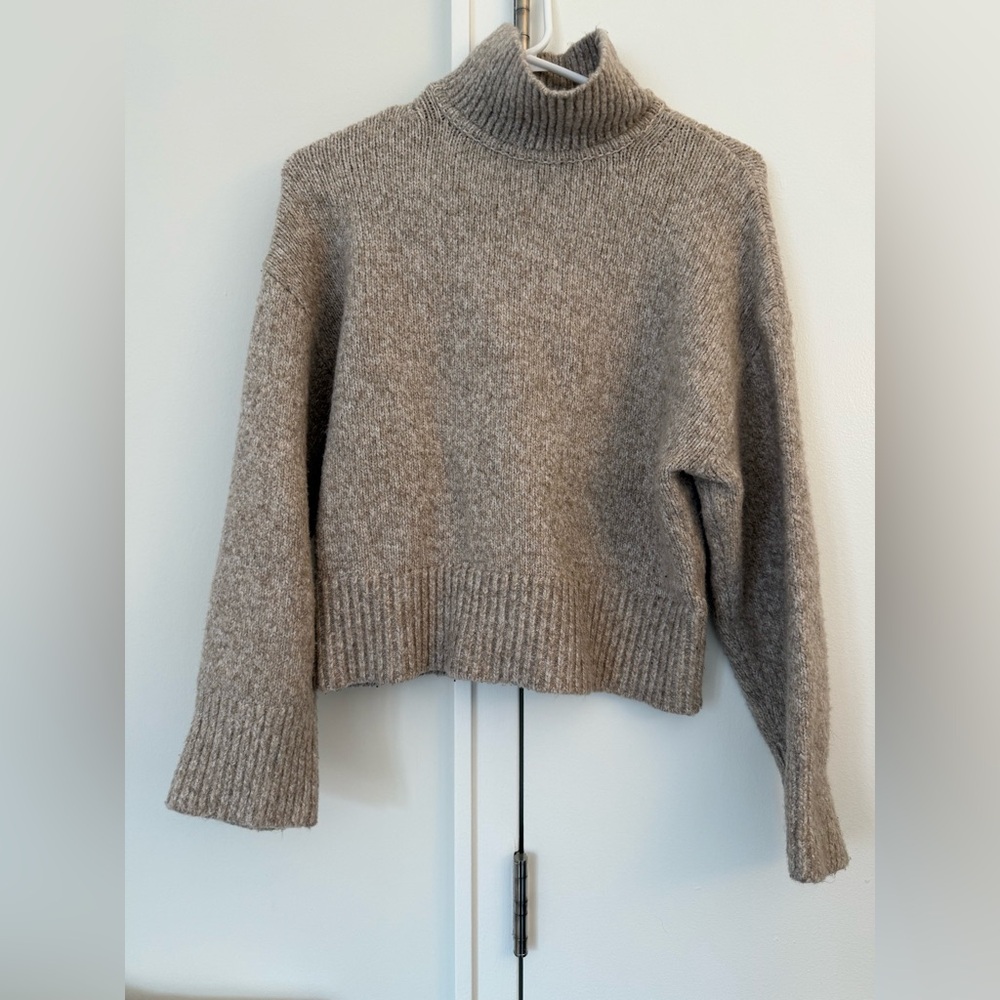 H&M Taupe/Oatmeal Turtleneck Sweater
